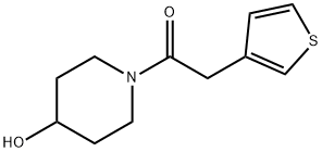 1-(4-羟基-1-哌啶基)-2-(3-噻吩基)乙酮 结构式