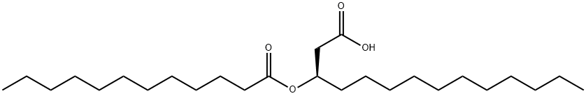 (R)-3-(十二烷酰氧基)十四烷酸 结构式