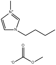 1-丁基-3-甲基咪唑碳酸甲酯 溶液 结构式