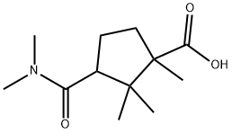 3-(二甲基氨基甲酰基)-1,2,2-三甲基环戊烷-1-羧酸 结构式