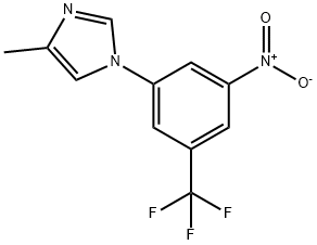 4-甲基-1-(3-硝基-5-三氟甲基-苯基)-1H-咪唑 结构式