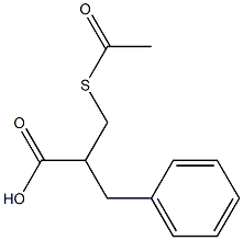 2-[(乙酰硫)甲基]-3-苯基丙酸 结构式