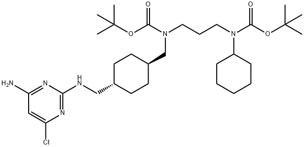 Carbamic acid, N-[[trans-4-[[(4-amino-6-chloro-2-pyrimidinyl)amino]methyl]cyclohexyl]methyl]-N-[3-[cyclohexyl[(1,1-dimethylethoxy)carbonyl]amino]propyl]-, 1,1-dimethylethyl ester