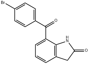 7-(4-溴苯甲酰基)-1,3-二氢吲哚-2-酮 结构式