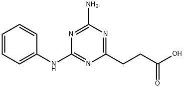 3-(4-AMINO-6-ANILINO-1,3,5-TRIAZIN-2-YL)PROPANOIC ACID 结构式