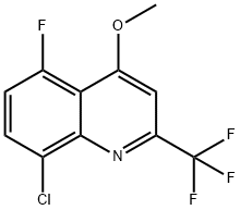 8-chloro-5-fluoro-4-methoxy-2-(trifluoromethyl)quinoline 结构式