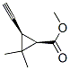 Cyclopropanecarboxylic acid, 3-ethynyl-2,2-dimethyl-, methyl ester, (1R-cis)- 结构式