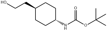 反式-1-(BOC-氨基)-4-(2-羟乙基)环己烷 结构式