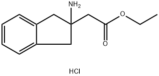 2-(2-氨基-2,3-二氢-1H-茚-2-基)乙酸乙酯盐酸盐 结构式