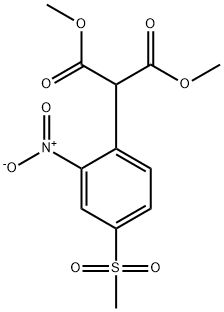 二甲基-2-(4-(甲基磺酰)-2-硝基苯基)丙二酸 结构式