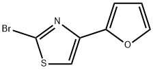 4-(2-呋喃基)-2-溴噻唑 结构式