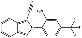 2-(2-AMINO-4-(TRIFLUOROMETHYL)PHENYL)-2H-ISOINDOLE-1-CARBONITRILE 结构式