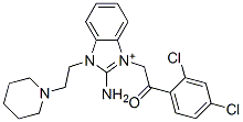 1H-Benzimidazolium,  2-amino-3-[2-(2,4-dichlorophenyl)-2-oxoethyl]-1-[2-(1-piperidinyl)ethyl]- 结构式