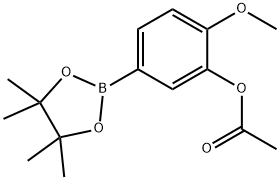 2-甲氧基-5-(4,4,5,5-四甲基-1,3,2-二氧硼杂环戊烷-2-基)苯基乙酸酯 结构式