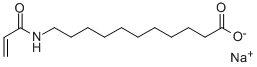 SODIUM-11-ACRYLAMIDO-UNDECANOATE 结构式