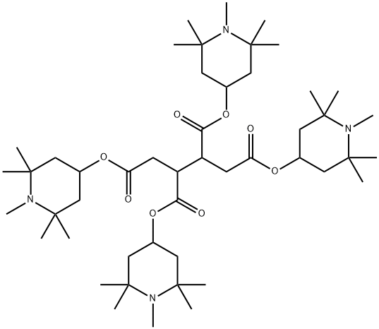 1,2,3,4-丁四羧酸四(1,2,2,6,6-五甲基-4-哌啶基)酯 结构式