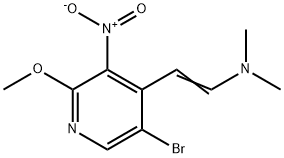 (E)-2-(5-溴-2-甲氧基-3-硝基吡啶-4-基)-N,N-二甲基乙胺 结构式