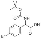 2-(BOC-氨基)-2-(4-溴苯基)乙酸 结构式