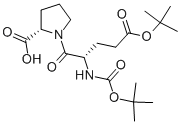 ((S)-5-(叔丁氧基)-2-((叔丁氧基羰基)氨基)-5-氧代戊酰基)-L-脯氨酸 结构式