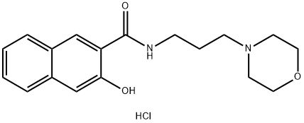 3-hydroxy-N-[3-(morpholino)propyl]naphthalene-2-carboxamide hydrochloride 结构式