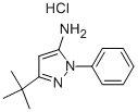 3-叔丁基-1-苯基-1H-吡唑-5-胺盐酸盐 结构式