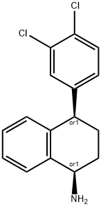 Cis-(+/-)-4-(3,4-Dichlorophenyl)-1,2,3,4-Tetrahydro-1-Naphthalenamine 结构式