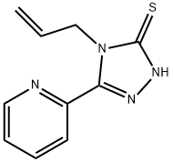 3H-1,2,4-三唑-3-硫酮,2,4-二氢-4-烯丙基-5-(2-吡啶基)- 结构式