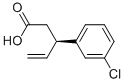 (R)-3-(3-CHLOROPHENYL)PENT-4-ENOIC ACID 结构式