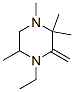 Piperazine, 4-ethyl-1,2,2,5-tetramethyl-3-methylene- (7CI) 结构式