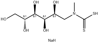 N-(D-葡糖基)-N-甲基二硫代氨基甲酸酯 钠盐 结构式