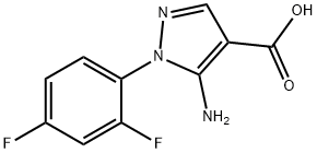 5-氨基-1-(2,4-二氟苯基)-1H-吡唑-4-羧酸 结构式