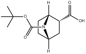 (1R,2R,4S)-7-(叔丁氧基羰基)-7-氮杂双环[2.2.1]庚烷-2-羧酸 结构式