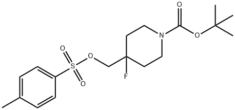 tert-butyl 4-fluoro-4-((tosyloxy)Methyl)piperidine-1-carboxylate 结构式