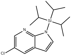 5-CHLORO-1-TRIISOPROPYLSILANYL-1H-PYRROLO[2,3-B]PYRIDINE 结构式