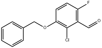 3-(BENZYLOXY)-2-CHLORO-6-FLUOROBENZALDEHYDE 结构式