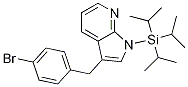 3-(4-broMobenzyl)-1-(triisopropylsilyl)-1H-pyrrolo[2,3-b]pyridine 结构式