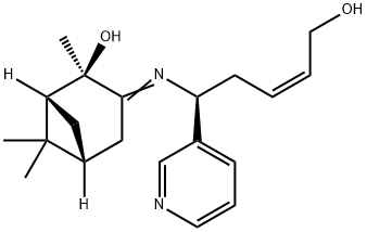 (1R,2R,5R)-3-[[(1S,3Z)-5-Hydroxy-1-(3-pyridinyl)-3-penten-1-yl]iMino]-2,6,6-triMethyl-bicyclo[3.1.1]heptan-2-ol 结构式