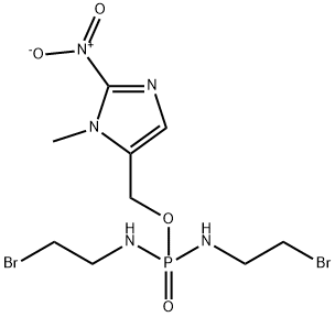 N,N'-双(2-溴乙基)二氨基膦酸 (1-甲基-2-硝基-1H-咪唑-5-基)甲酯 结构式