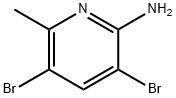 2-氨基-3,5-二溴-6-甲基吡啶 结构式