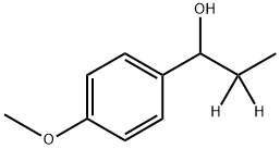 rac-1-(4’-Methoxyphenyl)propanol-d2 结构式