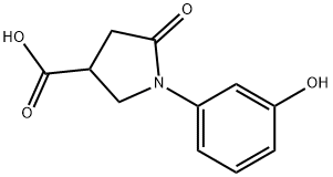 1-(3-羟基苯)-5-氧代吡咯烷-3-羧酸 结构式