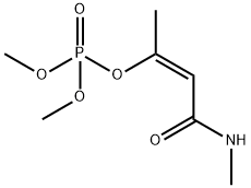 O,O-二甲-O-(1-甲基-2-甲基氨基甲酰基)乙烯基磷酸酯 结构式