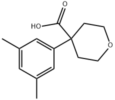 4-(3,5-二甲基苯基)四氢-2H-吡喃-4-羧酸 结构式