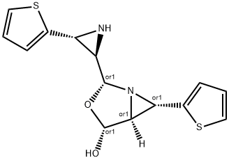 3-(2-噻吩基)氮杂环丙烷-2-甲醛二聚体 结构式