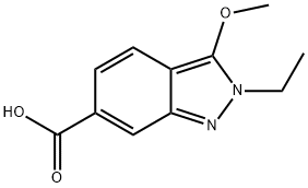 2-乙基-3-甲氧基-2H-吲唑-6-羧酸 结构式