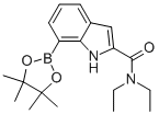 N,N-DIETHYL-7-(4,4,5,5-TETRAMETHYL-1,3,2-DIOXABOROLAN-2-YL)-1H-INDOLE-2-CARBOXAMIDE 结构式