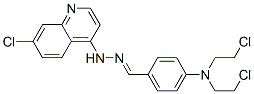 N-[[4-[bis(2-chloroethyl)amino]phenyl]methylideneamino]-7-chloro-quino lin-4-amine 结构式