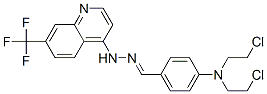 N-[[4-[bis(2-chloroethyl)amino]phenyl]methylideneamino]-7-(trifluorome thyl)quinolin-4-amine 结构式