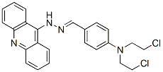 N-[[4-[bis(2-chloroethyl)amino]phenyl]methylideneamino]acridin-9-amine 结构式