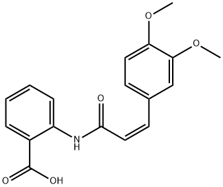 2 - [[(2Z)-3-(3,4-二甲氧基苯基)-1-氧代-2-丙烯-1-基]氨基]苯甲酸 结构式